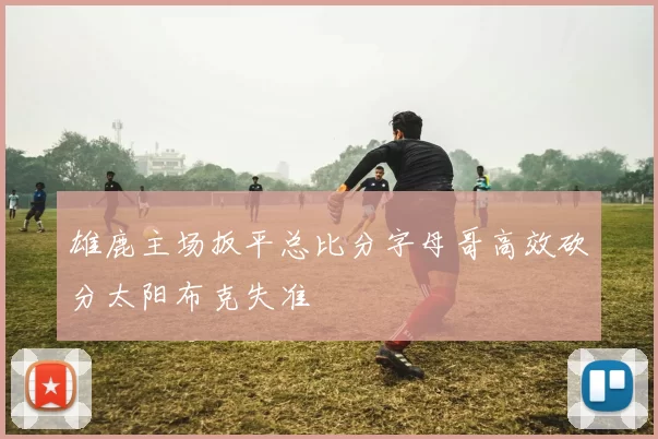 雄鹿主场扳平总比分字母哥高效砍分太阳布克失准